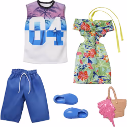 Barbie & Ken Fashions 2-Pack Clothing & Accessories Set 1 Tropical Dr