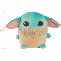 Mattel Star Wars Cuutopia Grogu Plush 10-inch Toy  Rounded Soft Pillow Doll Inspired by Star Wars The Mandalorian