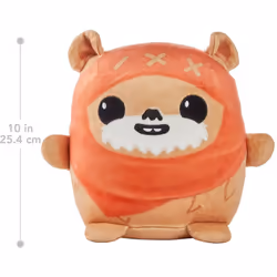 Star Wars Cuutopia 10-inch Ewok Plush  Soft Rounded Pillow Doll  Collectible Gift for Kids & Fans Ages 3 Years Old & Up