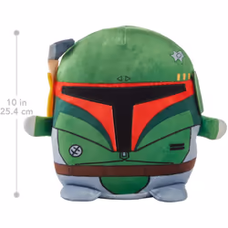 Star Wars Cuutopia 10-inch Boba Fett Plush  Soft Rounded Pillow Doll  Collectible Gift for Kids & Fans Ages 3 Years Old & Up includes Toy