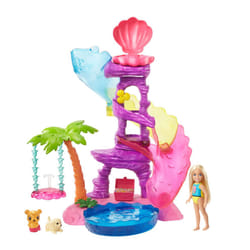 Barbie Dreamtopia Chelsea Water Lagoon Playset with Chelsea Doll (6 in Blonde)  2 Pets  Slide  Pool & Swing  Gift for 3 to 7 Year Olds