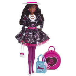 Barbie Rewind 80s Edition Doll  Sophisticated Style  Wearing Dress & Accessories  with Dark-Brown Curly Hair  Gift for Collectors
