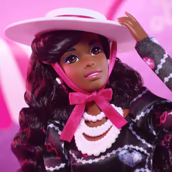 Barbie Rewind 80s Edition Doll  Sophisticated Style  Wearing Dress & Accessories  with Dark-Brown Curly Hair  Gift for Collectors