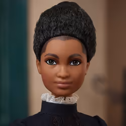 Barbie Ida B Wells Inspiring Women Doll Wearing Blue Dress Newspaper Accessory