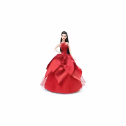 Barbie Signature 2022 Holiday Barbie Doll (Straight Black Hair) with Doll Stand, Collectible Gift for Kids Ages 6 Years Old a ...