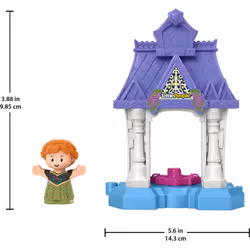 Fisher-Price Little People Toddler Toy Disney Frozen Anna in Arendelle Playset with Figure for Preschool Pretend Play Kids Ages 18+ Months