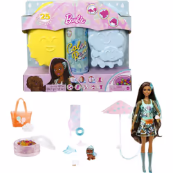 Barbie color Reveal Doll with 7 Surprises, color change and Accessories, Ice cream Series, styles may vary