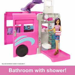 Barbie Camper, Doll Playset with 60 Accessories, 30-Inch Slide, Dream Camper - Additional view 5