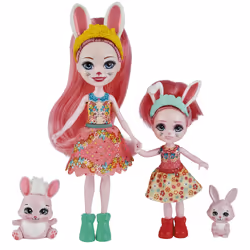 Enchantimals BREE BUNNY & TWIST BEDELIA BUNNY & TAPPY Dolls, Mini doll, Female, 4 yr(s), Girl, 161 mm, Multicolour