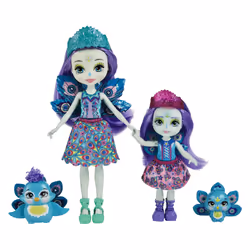 Enchantimals PATTER PEACOCK & FLAP PIERAPEACOCK & FEATHER Dolls, Mini doll, Female, 4 yr(s), Girl, 161 mm, 98 kg
