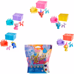 Barbie Colour Reveal Pet with Blue Metallic Coating & 5 Surprises Toy Mattel