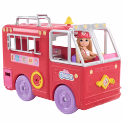 Barbie Chelsea Fire Truck Vehicle, Mini doll, Female, 3 yr(s), Girl, 195.8 mm, Multicolour