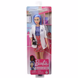 Barbie Scientist Doll (12 inches), Blue Hair, Color Block Dress, Lab Coat & Flats, Microscope Accessory, 3 & Up Winter Sports Doll and Accessories, Ages 3 and Up - Additional view 6