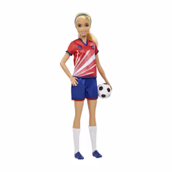 Barbie Soccer Doll, Blonde, #9 Uniform, Soccer Ball, Cleats, Socks, 3 & Up - Additional view 5