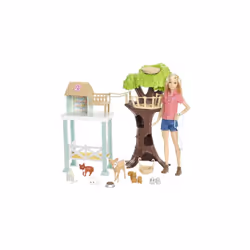 Barbie Doll (Animal Rescue Doll Deluxe Playset) White