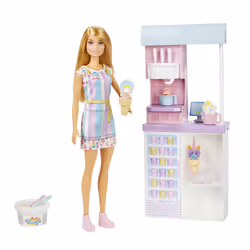 Barbie Ice Cream Shop Playset, Doll and Accessories - Additional view 4
