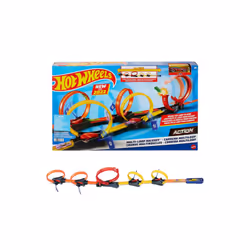 Hot Wheels Action Multi-Loop Raceoff, Vehicle & track set, 4 yr(s), Plastic, Multicolour, Red