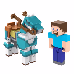 Minecraft STEVE AND ARMORED HORSE Figures - Additional view 4