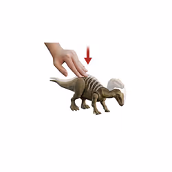 Jurassic World Dominion Roar Strikers Iguanadon Dinosaur Action Figure with Attack Motion and Sound, Toy Gift with Physical and Digital Play