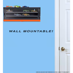 Hot Wheels Toy Cars  Set of 8 1:64 Scale Vehicles & Interactive Display & Storage Case That Holds up to 12  Connects to Track
