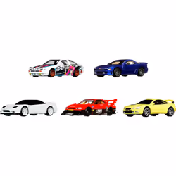 Hot Wheels Car Culture Mountain Drifters Design Container Set  5 1:64 Scale Toy Drift Vehicles  Premium Execution  For Collec ...
