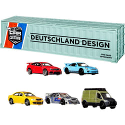 Hot Wheels Premium Car Culture Deutschland Design Container Set  5-Pack of German 1:64 Scale Vehicles  New & Vintage  for Adult Collectors