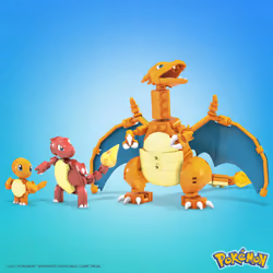 MEGA Pokémon Building Toy Kit Charmander Set with 3 Action Figures (313 Pieces) for Kids - Additional view 4