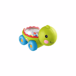 Fisher-Price Poppity Pop Turtle, infant push-along vehicle that encourages crawling