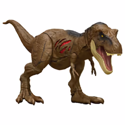 Jurassic World EXTREME DAMAGE Tyrannosaurus Rex, 4 yr(s), Brown, Plastic