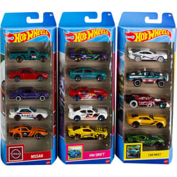 Hot Wheels Toy Cars or Trucks 5-Pack Bundle  3-Themed Sets of 5 1:64 Scale Die-Cast Vehicles for Kids & Collectors  15 Total (Styles May Vary)
