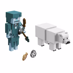 Minecraft 3.25' CORE FIGURE 2-PACK Stray vs Polar Bear