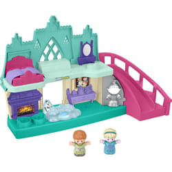 Fisher-Price Little People Toddler Toy Disney Frozen Arendelle Castle Playset with Lights Sounds Anna & Elsa Figures for Pretend Play Ages 18+ Months