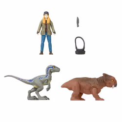Jurassic World Dominion Human & Dino Pack Maisie & Velociraptor Beta & Accessories  Authentic Action Figures  Movable Joints  Ages 4 Year & Up