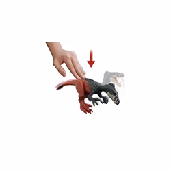 Jurassic World Dominion Roar Strikers Megaraptor Dinosaur Action Figure with Attack Motion and Sound, Toy Gift with Physical and Digital Play