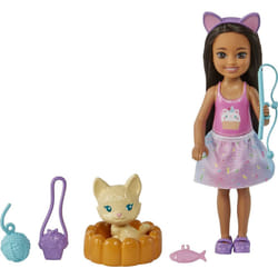 Barbie Chelsea Doll Brunette with Pet Bunny  Storytelling Accessories Including Pet Bed  Bunny Treats  More  Toy for 3 Year