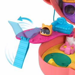 Polly Pocket STARRING SHANI CUDDLY CAT PURSE Compact
