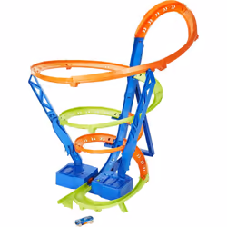 Hot Wheels Action Track Set and 1:64 Scale Toy Car, Spiral Race Track with Motorized Booster, Play vehicle track, 5 yr(s), D, ...