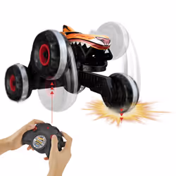 Hot Wheels Monster Trucks , Remote Control Car, 1:15 Scale Tiger Shark RC with All-Terrain Wheels