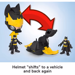 Fisher-Price Imaginext DC Super Friends Batman Toy Head Shifters Batwing & Figure Set for Preschool Pretend Play Kids Ages 3+ Years