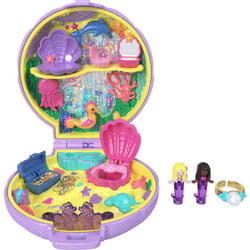 Polly Pocket Keepsake Collection Mermaid Dreams Collectible Compact  Under-The-Sea Theme  Special Box  2 Mermaid Dolls  Wearable Ring & More  Collecti
