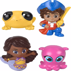 FisherPrice Santiago of the Seas Pirate Bath Squirters Toys with Santiago Kiko Lorelai  Cecilia for Preschool Kids Ages 3 Yea