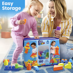 MEGA BLOKS First Builders Bigger Building Bag Toy Blocks with Storage Bag (150 Pieces) for Toddler - Additional view 8