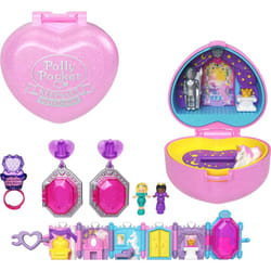 Polly Pocket Collector Compact with 2 Dolls  Keepsake Collection Royal Ball Jewelry Accessories Set  Collectible Toy with Unicorn Castle Theme