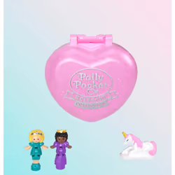 Polly Pocket Collector Compact with 2 Dolls  Keepsake Collection Royal Ball Jewelry Accessories Set  Collectible Toy with Unicorn Castle Theme