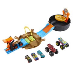 Hot Wheels Monster Trucks Stunt Tire Playset, Gift for Kids 4 to 8 Years Old