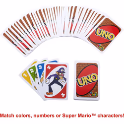 ?UNO Super Mario Card Game in Storage Tin, Video Game-Themed Deck & Special Rule, Gift for Kid, Adult & Family Game Nights, Ages 7 Years Old & Up