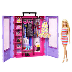 Barbie Fashionistas Ultimate Closet Doll and Playset Portable Fashion Toy with Doll, Clothes and Accessories