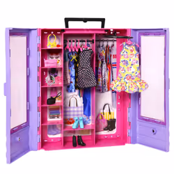 Barbie Fashionistas Ultimate Closet Doll and Playset Portable Fashion Toy with Doll, Clothes and Accessories