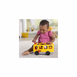 HJN36 - Little People School Bus - Multilingual Version, Slide Toy with Music for Toddlers and Preschool Children from 1 Year