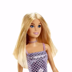 Barbie Doll, Kids Toys, Blonde in Lavender Metallic Dress